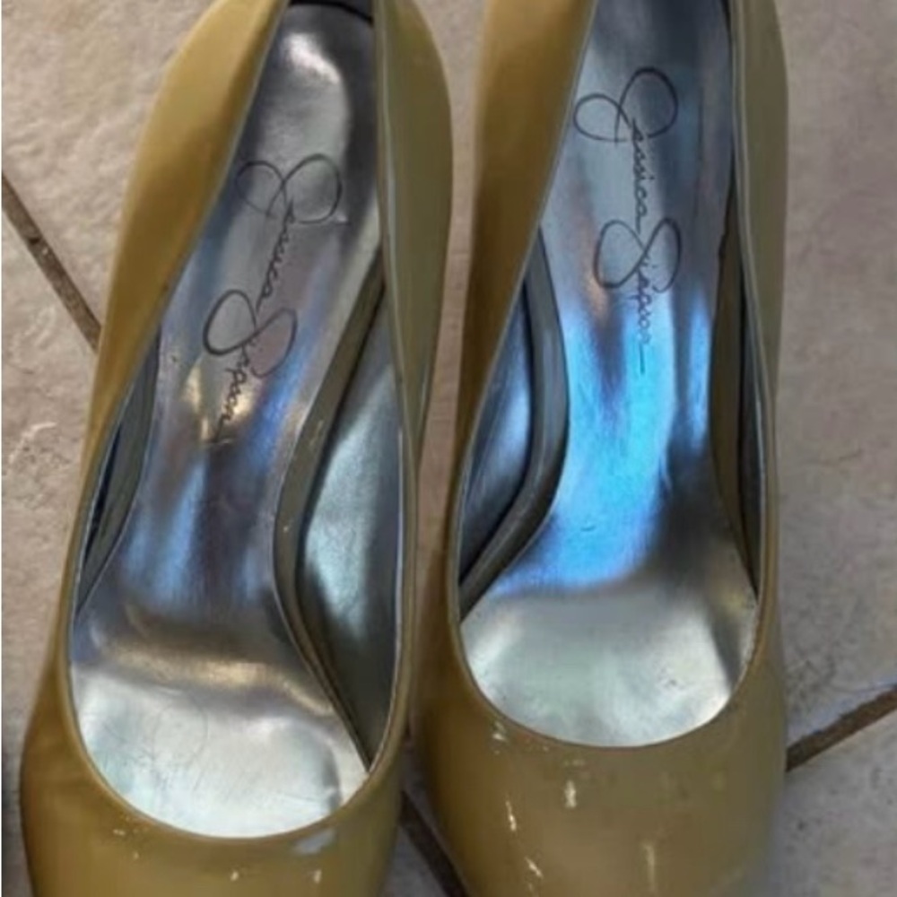 Jessica Simpson Yellow Patent Heels